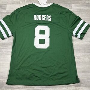 Nike New York Jets Aaron Rodgers #8 NFL‎ Kids Game Jersey Large 14/16 Green NEW